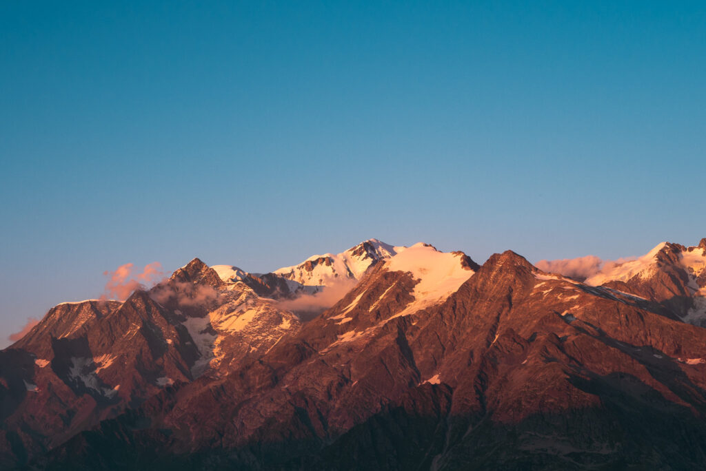 Mont Blanc au coucher du soleil